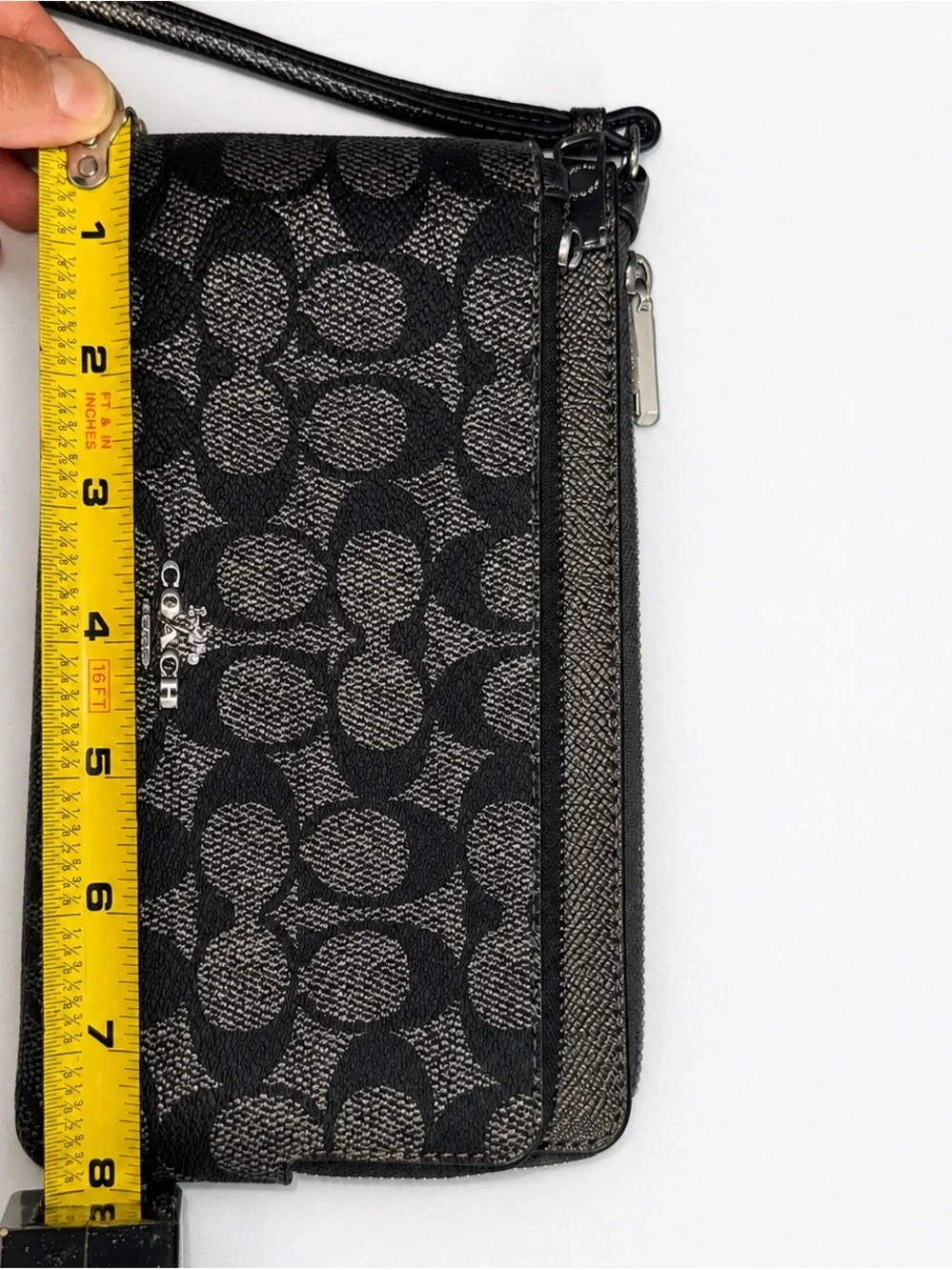 COACH Signature Zip Card Case Wristlet